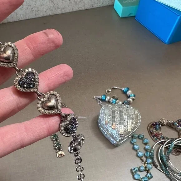 Set of 9 Bracelets including Brighton and Vintage. & cute Heart Embelished Box - Picture 2 of 15